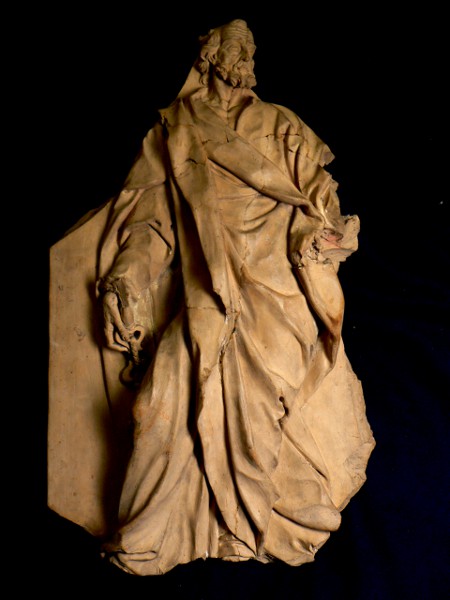 Restauro antica terracotta attribuita a Ticciati, restauro mimetico; fase del restauro - Restoration of ancient terracotta attributed to Ticciati, restoration mimetic; phase of the restoration