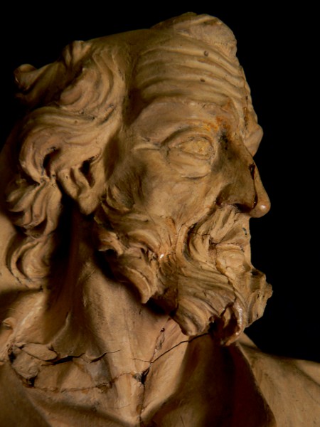 Restauro antica terracotta attribuita a Ticciati, restauro mimetico; fase del restauro - Restoration of ancient terracotta attributed to Ticciati, restoration mimetic; phase of the restoration